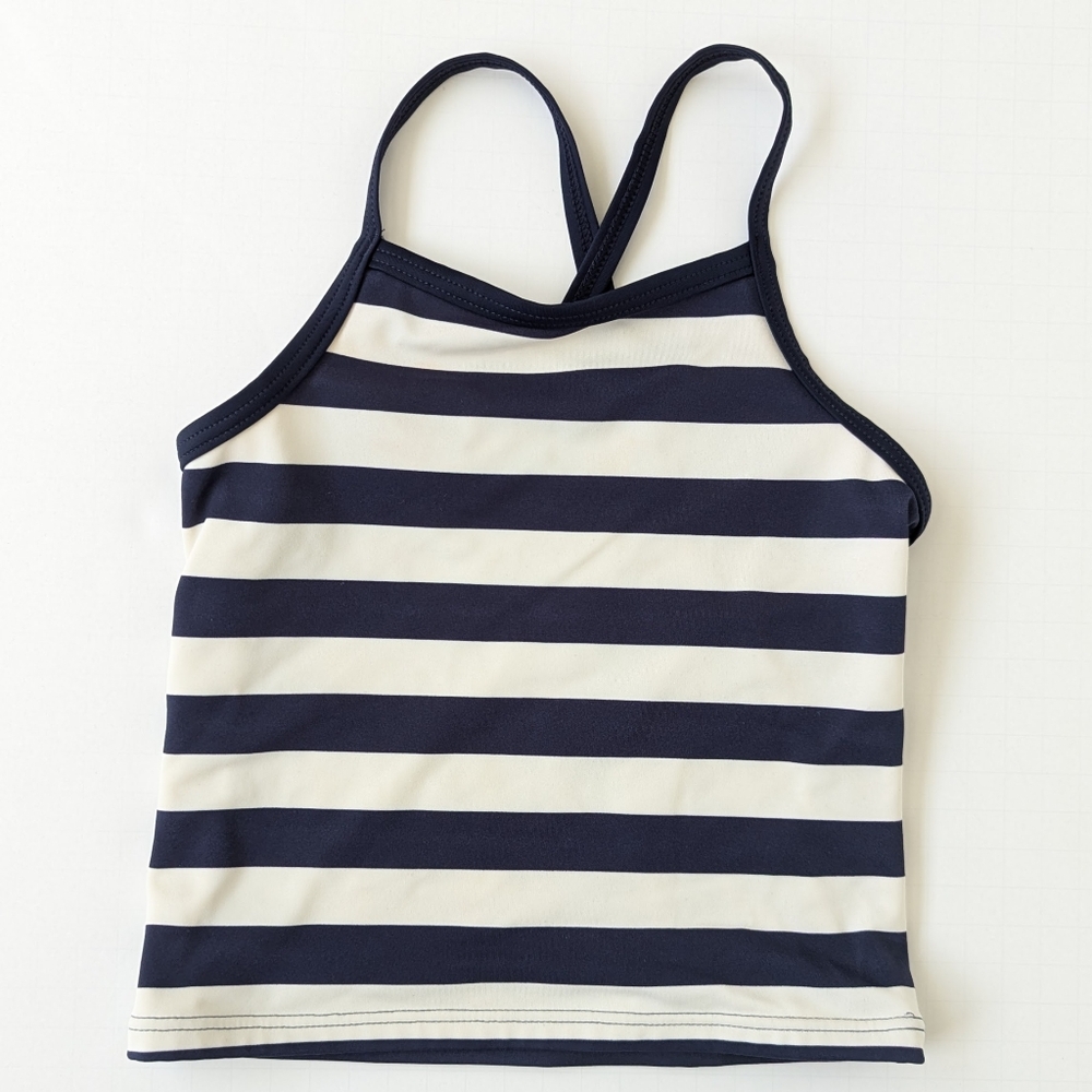 Hanna Andersson navy/white striped tankini top 100